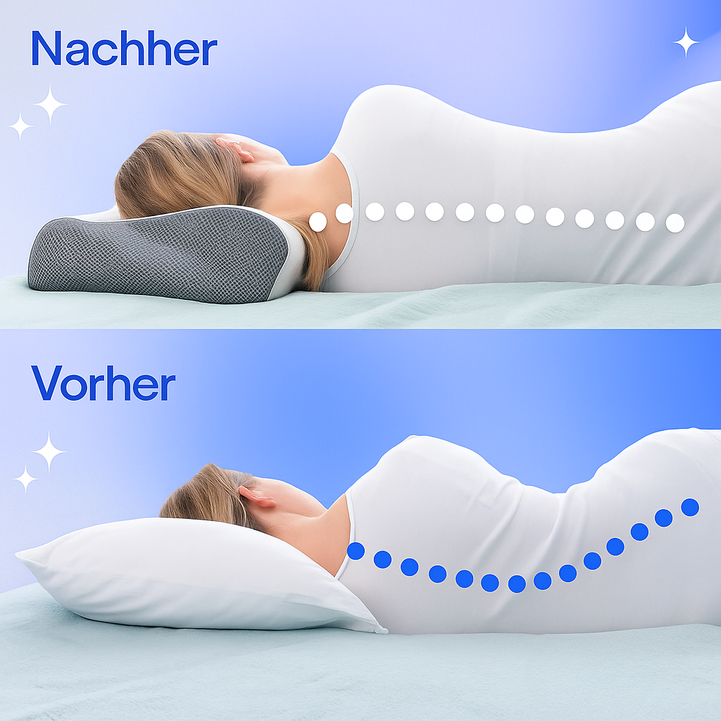 NackenWohl® Orthopädisches Nackenstützkissen aus Memory-Schaum