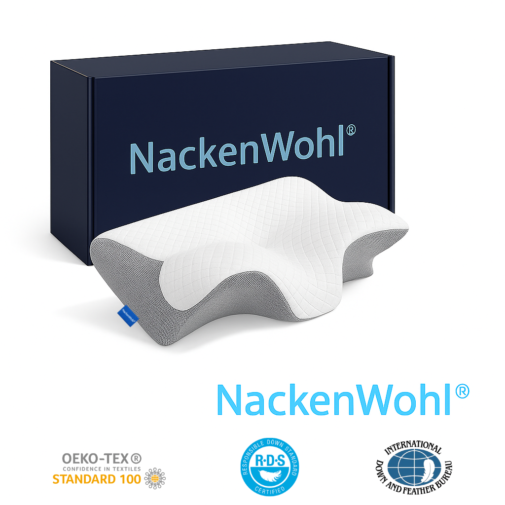 NackenWohl® Orthopädisches Nackenstützkissen aus Memory-Schaum