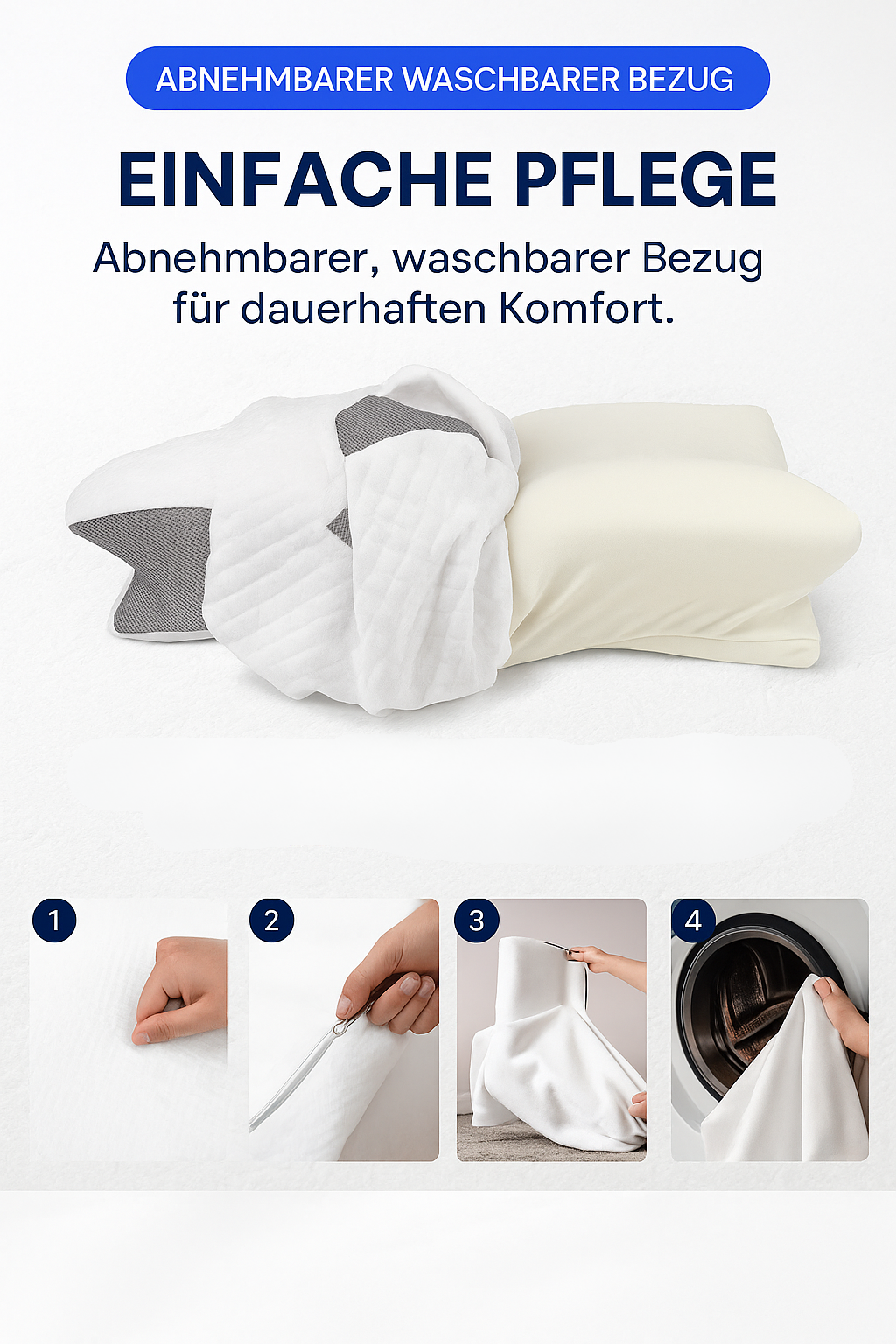NackenWohl® Orthopädisches Nackenstützkissen aus Memory-Schaum