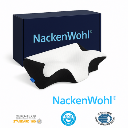NackenWohl® Orthopädisches Nackenstützkissen aus Memory-Schaum
